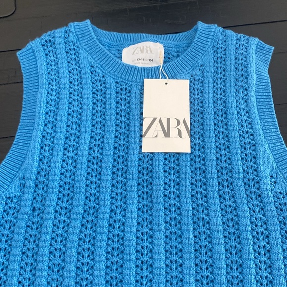NWT ZARA knit cropped sweater vest - Picture 3 of 6